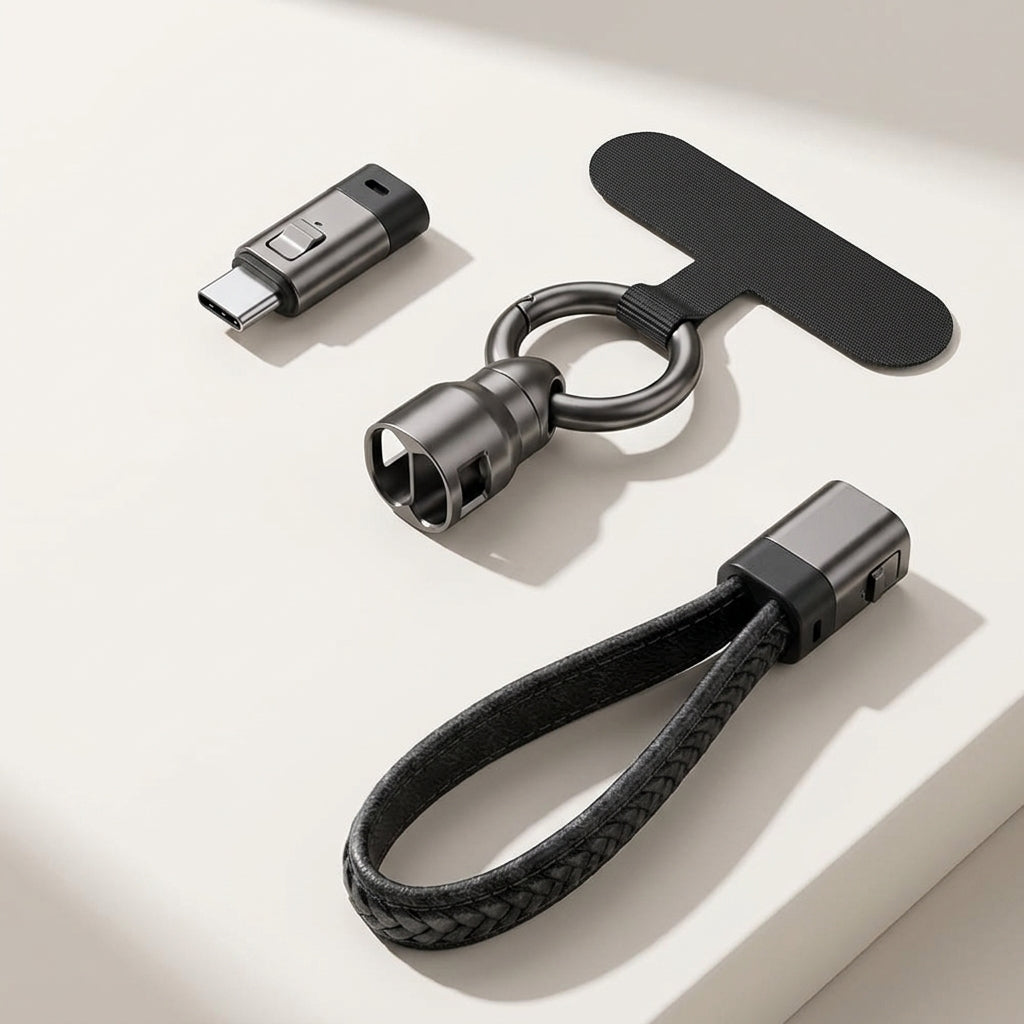 Verilux PD 240W Type C Fast Charging Cable Keychain Travel Charger