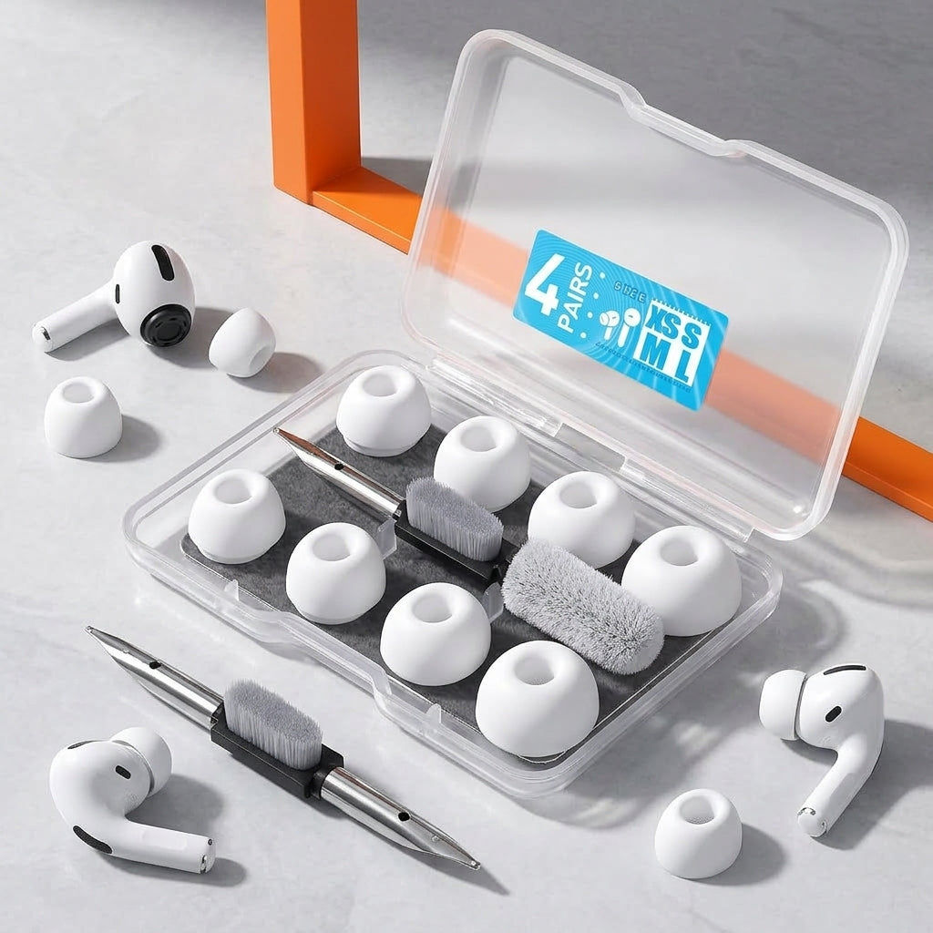 ZORBES® Ear Tips & Cleaning Pen Kit Compatible for AirPods Pro 2/1