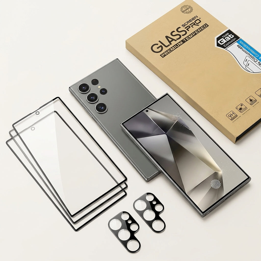 ZORBES® Screen Protector & Lens Cover for Galaxy S24 Ultra 9H