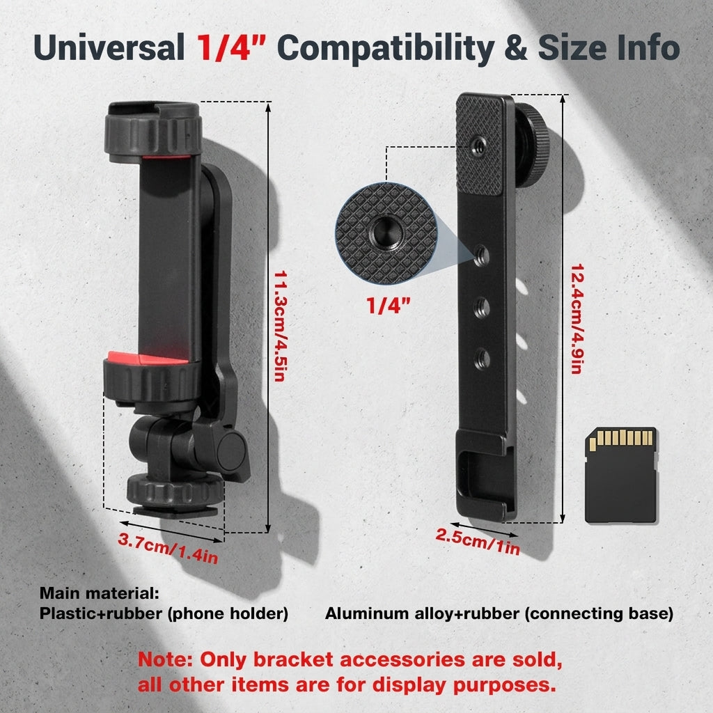ZORBES® Phone Mount Compatible for DJI Pocket 3 Cold Shoe Bracket