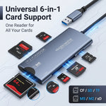 ZORBES® 6-in-1 SD Card Reader USB 3.0 & Lightning Adapter 5Gbps