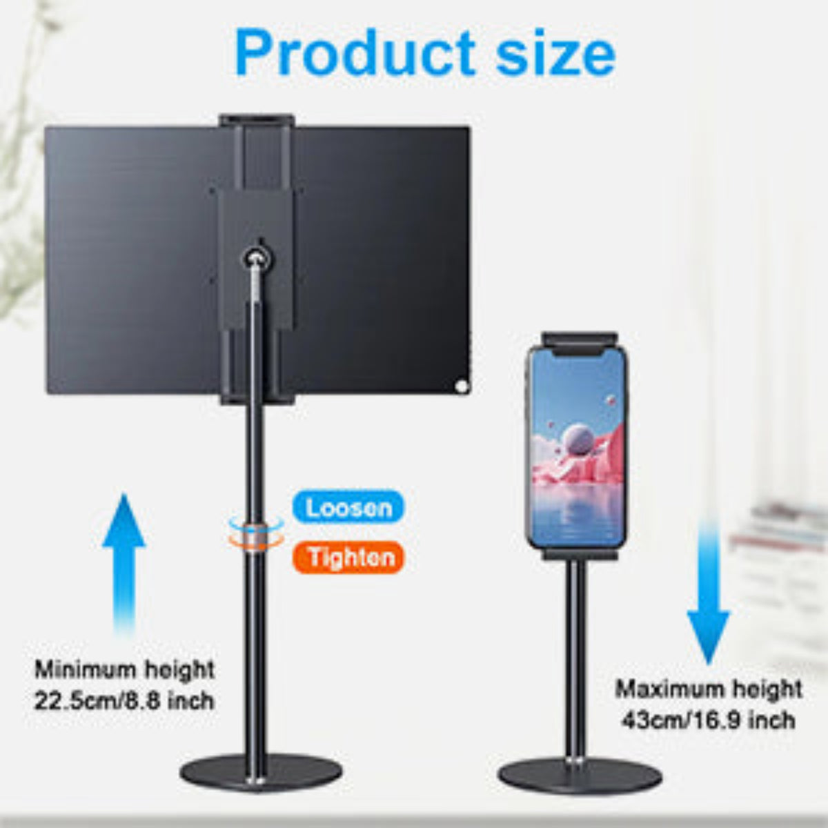 ZORBES® Height Adjustable Portable Monitor Stand