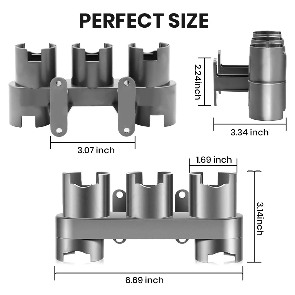 Verilux® Attachment Organizer Holder for Dyson Vacuum Cleaner Series, Accessory Holder Rack Wall Mounted Holder Organzier Accessories Organzier for Dyson V7 V8 V10 V11 Vacuum Cleaner Attachment