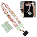 ZORBES® Fashion Phone Strap for Women Phone Sling Strap Adjustable Cross Body Phone Strap with Small PU Zipper Pouch & Detachable Phone Case Insert Fashion Travel Phone Accessories
