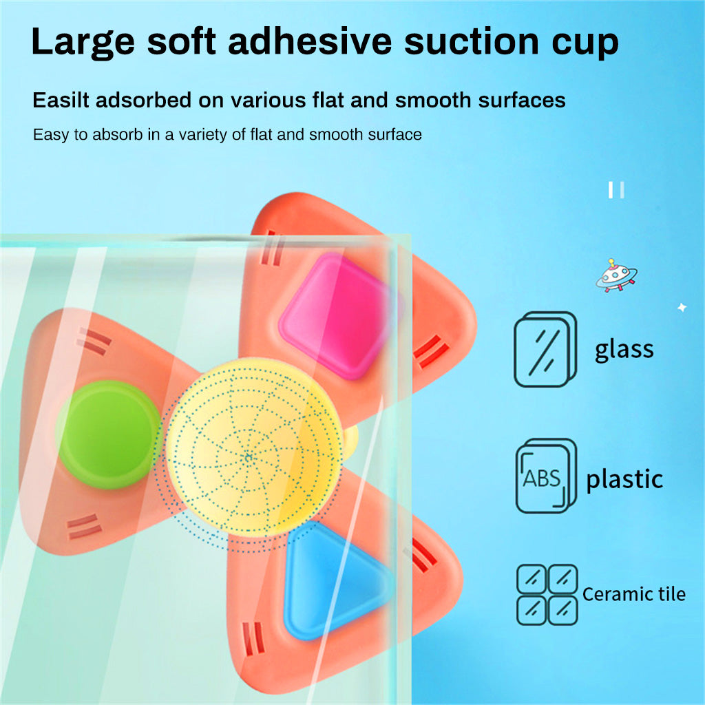 PATPAT® 3PCS Sensory Learning Toys for Toddlers Baby 6 Months+ Suction Cup Toy,Baby Bathtub Bath Toys, Birthday Gifts for Boys and Girls Baby Distraction Toys Gift Toy (Upgrade Edition)