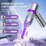 ZORBES® Car Vacuum Portable Cordless with Multi Attachments, 20000PA High power Mini Vacuum Cleaner, Compressed Air Duster, Air Blower, Pump Hand Held Vacuum with Brushless Motor for Car, Home, Office