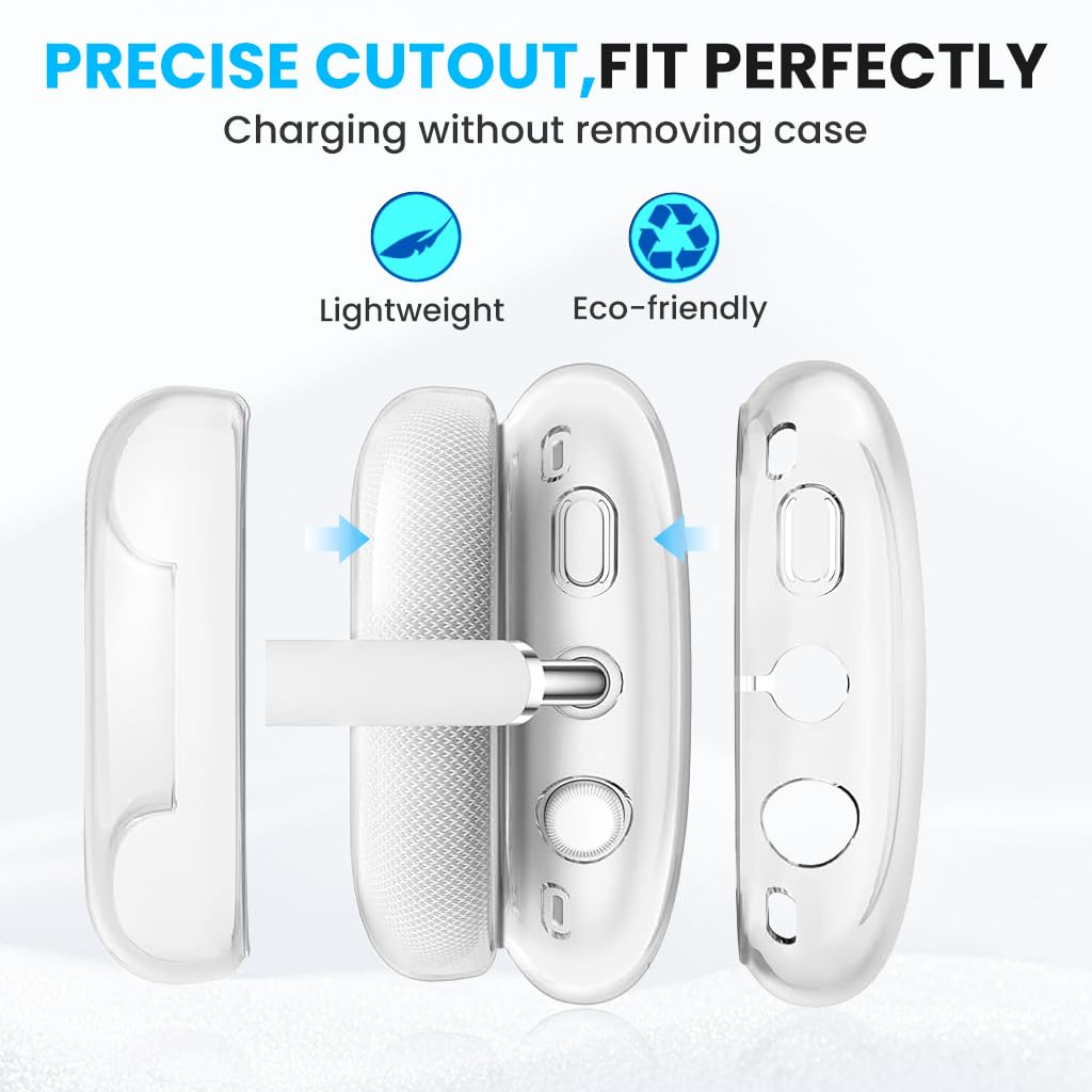 ZORBES® Clear 3-in-1 Protective Accessories Set for AirPods Max