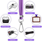 ZORBES® Phone Neck Strap and Wrist Strap Adjustable Nylon Phone Sling Strap with Attachment Insert Quick Release Phone Strap Phone Shoulder Strap Universal Phone Strap Lanyard, Purple