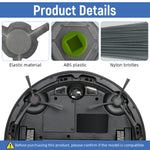 Verilux® 6pcs Replacement Side Brushes for Ecovacs Robot Vacuum U2 Pro Robust Nylon Bristle Side Brushes Spare Side Brushes