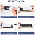Verilux NVMe PCIe 4.0 Adapter for M.2 SSDs up to 4TB with Aluminum Heat Sink | PCIe X4 Slot Expansion