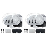ZORBES® Protective Case for Meta Quest 3, Shell Cover for Oculus, VR Accessories, Lens Tempered Film, Joystick Caps, No Meta Quest 3 2PCS