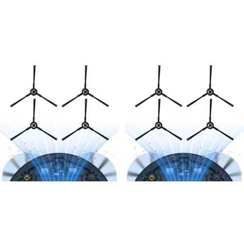Verilux® 4PCS Side Brushes for ILife Robot Vacuum Cleaner V3s Max A7 A9 A9s A80Plus A10s L100 B5max X787 X800 Replenishment Kit Replacement Accessories Parts Anti-Tangle Cleaning Tools