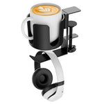 ZORBES® 2 in 1 Headphone Hanger with Desk Cup Holder