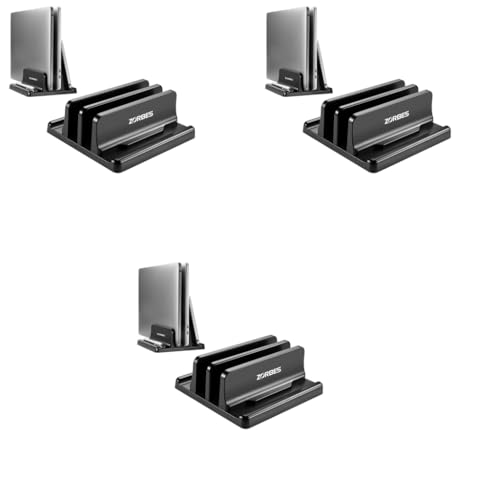 ZORBES® Laptop Stand for 17.3in Vertical MacBook Pro Desktop Organizer Dual Slot MacBook/Chromebook/Surface/Dell/Pad 3PCS