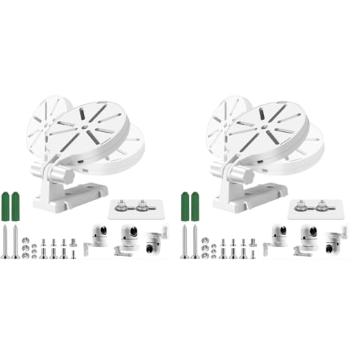 ZORBES® Security Camera Wall Mount Adjustable Stand with Cable Storage No Drill Bracket Dome L-Shaped for CCTV Baby Monitor IP Webcam Indoor Outdoor 2PCS