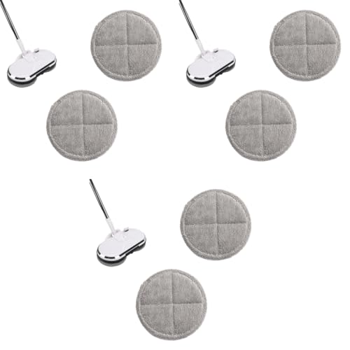 Verilux® 6PCS Replacement Mop Pads for AGARO Floor Scrubber 16cm 6.3 inches Water Absorbent Scrubbing Cleaning Universal