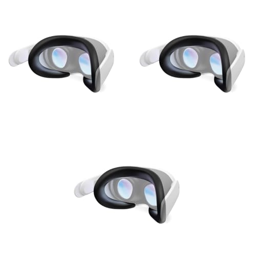 ZORBES® VR Face Pad for Meta Quest 3 Silicone Cushion Mask Reusable Headset Accessories 3PCS