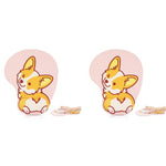 ZORBES® Kawaii Cartoon Puppy Mouse Pad with Wrist Rest Ergonomic Gel Smooth Lycra Cover Anti-Slip Base Office Gaming Anime Theme Spandex Silicone Material Color MH074 2PCS