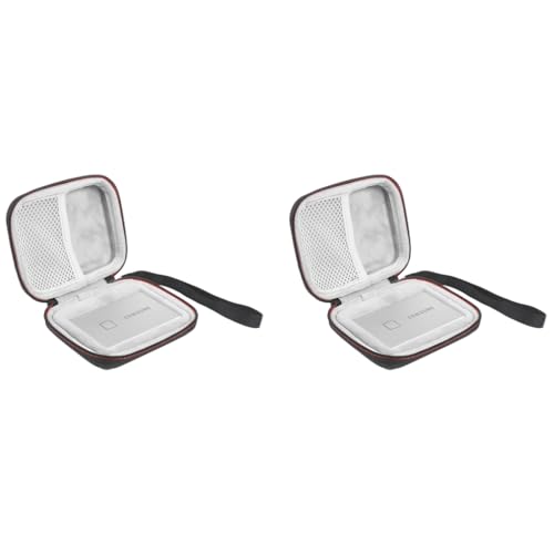 ZORBES® Storage Bag for Samsung T7 Touch Portable SSD Shockproof Travel Organizer Case with Handstrap for 500Gb 1Tb 2Tb USB 3.2 External SSD Only Bag Black 2PCS