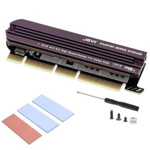 Verilux NVMe PCIe 4.0 Adapter for M.2 SSDs up to 4TB with Aluminum Heat Sink | PCIe X4 Slot Expansion