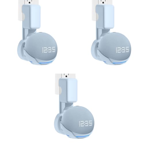 ZORBES® Wall Mount for Alexa Echo Dot, Outlet Hanger Stand for 5th & 4th Gen Holder with Cable Management, Wall Mount Accessories Holder Only 3 PCS