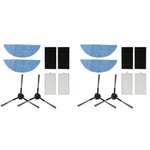 Verilux® 12PCS Replacement Accessories for Ecovacs Deebot Y1 Pro Robot Vacuum Cleaner Filtration Nets Sweeping Brushes Cleaning Tools