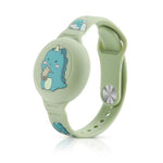 ZORBES® Kids AirTag Bracelet Cartoon Dino Silicone Bracelet for AirTag Anti-Lost AirTag Bracelet Waterproof Full Cover Protection Silicone Cover for AirTag 9 Inches Adjustable Wrist Band for AirTag