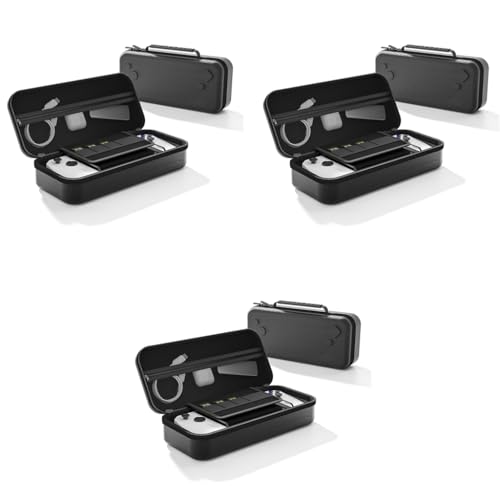 ZORBES® Carrying Case for Rog Ally Accessories Portable Handbag EVA Organizer with Handle Waterproof Protective Storage Bag Travel Console 3 PCS