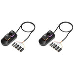 Verilux® Desktop Computer Power Switch LED Power Button 2 in 1 On Off Restart Key External PC Power Button 2 PCS