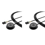 Verilux® Desktop LED Computer Power Button PC Switch External With USB 2M Cables DIY Modification Self Adhesive 2PCS