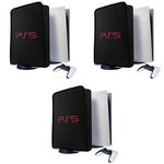 ZORBES® Dust Cover for Sony PS5 Console Protective Case Anti Scratch Waterproof for PlayStation 5 Game Sleeve Accessories Digital Edition Disc Edition Black 3 PCS