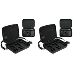 ZORBES® Polyurethane Carrying Case for DJI Osmo Action 3/4/5Pro Hard Shell Bag with Shoulder Strap Travel Not Included Camera Black 2 PCS