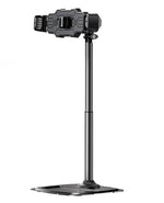 ZORBES® Dual Phone Stand, 360 Degree Rotatable Phone Mount for Two Devices, Adjustable Height and Tilting, Carbon Steel Phone Holder with Square Anti-Slip Base, Livestream Desk Phone Mount