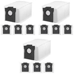 Verilux® 12PCS Dust Collector Bags for Dreame L10s Pro Ultra X30 X40 L40 Vacuum Cleaner Replacement Parts Superior Filtration Large Bag 196x108x139mm
