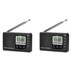 ZORBES® Portable Outdoor Camping FM MW SW Personal Travel Transistor LCD Music Player Battery Operated with Lanyard Battery Not Included 2 PCS