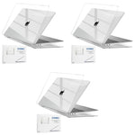 ZORBES® Laptop Cover 13.3 Inch for MacBook Air M1 A2337 A2179 A1932 Case Compatible with Apple 2020 2019 2018 Release Waterproof Clear Plastic Hard Shell Protector 3 PCS