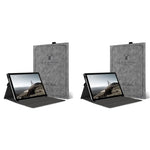 ZORBES® Tablet Cover for Surface Pro 9 10 11 13 inch PU Leather Case 2 in 1 with Anti-Slip Lining Stylus Pen Design Fashion Embossing 2PCS