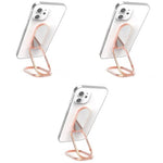 ZORBES® Desktop Phone Stand 360° Rotatable Mobile Ring Holder Foldable Strong Adhesive Grip Pocket-Friendly Zinc Alloy for Hand Table Car Mount 3 PCS