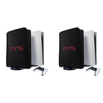 ZORBES® Dust Cover for Sony PS5 Console Dust Proof Protective Case Anti Scratch Waterproof for PlayStation 5 Game Sleeve Accessories Digital Edition and Disc Edition Black 2 PCS