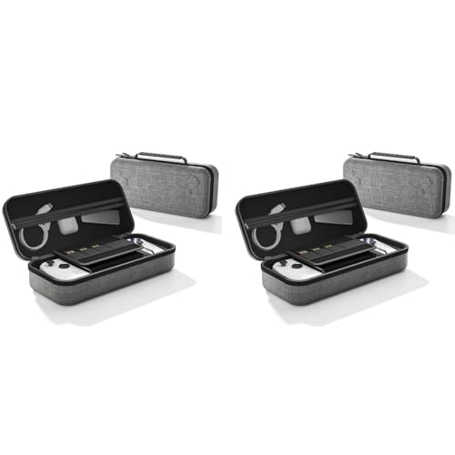 ZORBES® Carrying Case for Rog Ally Accessories Portable Handbag EVA Organizer with Handle Waterproof Protective Storage Bag Travel Console 2 PCS