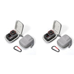 ZORBES® Carry Case for Insta360 Ace Pro Action Camera EVA Hard Anti-Scratch Carrying with Carabiner Dual Zipper Protective Compatible Mount Attachment Gray 2 PCS