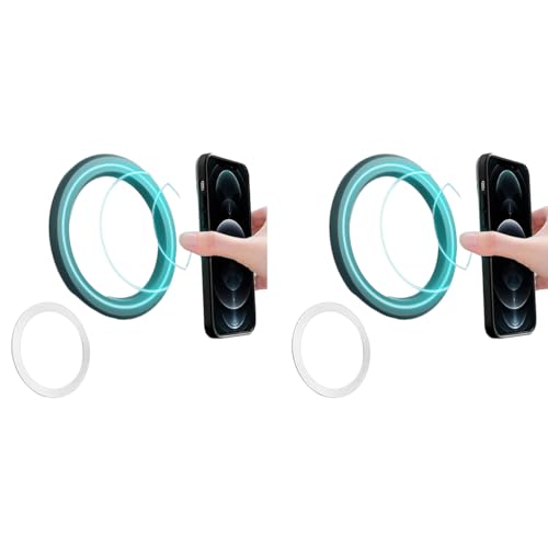 ZORBES® MagSafe Ring Wall Mount Magnetic Mobile Holder for iPhone 15 14 13 12 Pro Max Plus with Case Slim Adhesive Phone Grip 2PCS