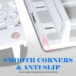 ZORBES® Desk Laptop Stand 3-16'' Mobile Device Organizer Rack Adjustable Spacing Phone/Tablet/Laptop StandAnti Slip Base Design Rugged ABS Desk Mobile Device Organzier for Home, Kitchen, Office