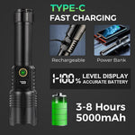 ZORBES® 2000-Lumen High-Power Rechargeable LED Flashlight