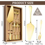 ZORBES® Juego de Cuchillos de Corte de Pastel de Acero Inoxidable, Set de Cuchillo para Pastel de Boda, Set de Acero Inoxidable para Servir Pastel de Boda Cumpleaños Fiestas y Eventos