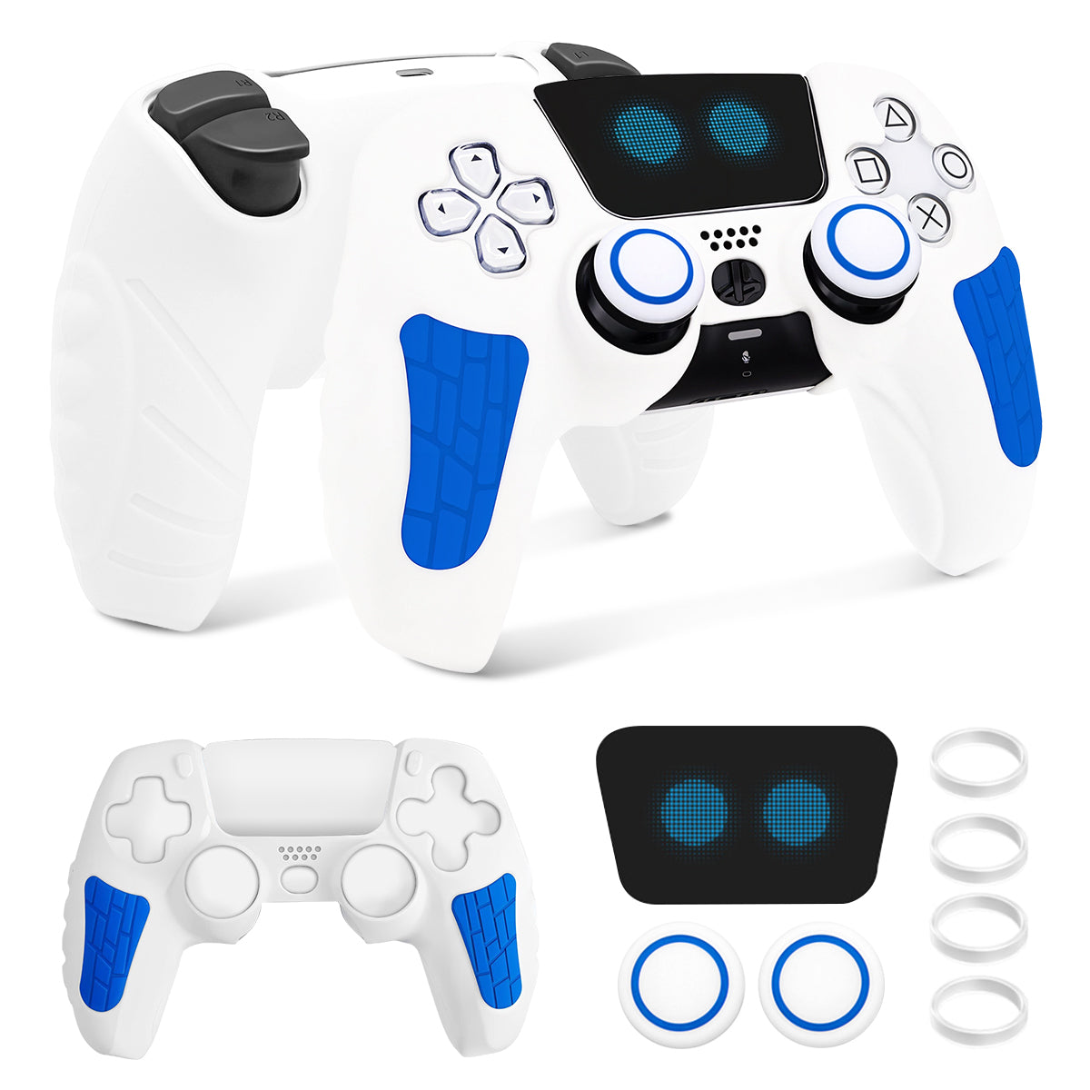 ZORBES® PS5 Controller Cover Case, Silicone Cover for PS5 Game Controller, Protective Cover for Dual Sense Controller with 2 Thumb Grip Caps & Touchpad Sticker