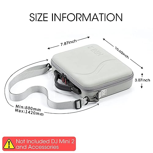 ZORBES® Carrying Case for DJI Mini 2 Mini 4K Portable Compact Storage Bag Hard with Strap Travel Compatible SE Fly More Combo Accessories Only 2 PCS
