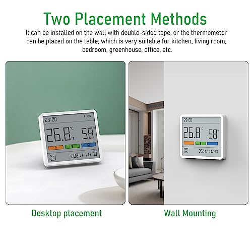 ZORBES® Indoor Humidity Temperature Thermometer 2.8'' LCD Digital Temperature Room Hygrometer Gauge Accurate Humidity Meter for Indoor Thermometer Temperature Monitor for Home Office Green House