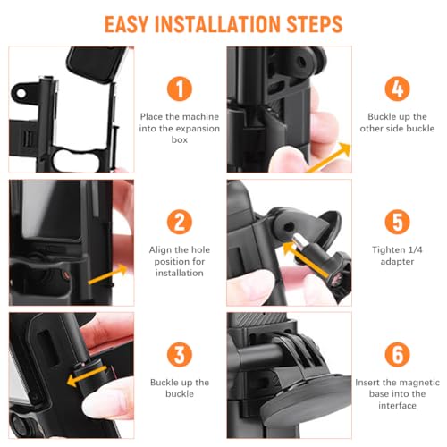 ZORBES® Magnetic Mount for DJI OSMO Pocket 3 Multipurpose Holder with Detachable Strong Magnet Adjustable Angle Accessories 2PCS