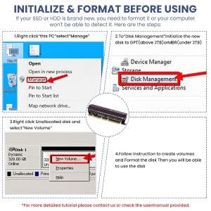 Verilux NVMe PCIe 4.0 Adapter for M.2 SSDs up to 4TB with Aluminum Heat Sink | PCIe X4 Slot Expansion